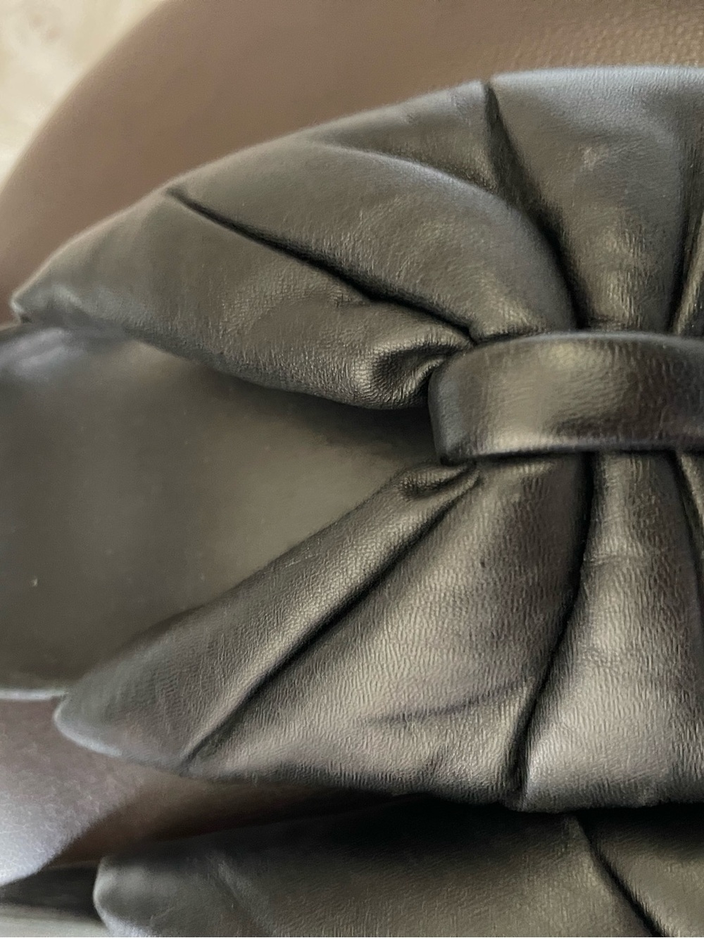 Balenciaga Black Leather Drapy Flat Slide Size 37 excellent condition - Picture 10 of 15